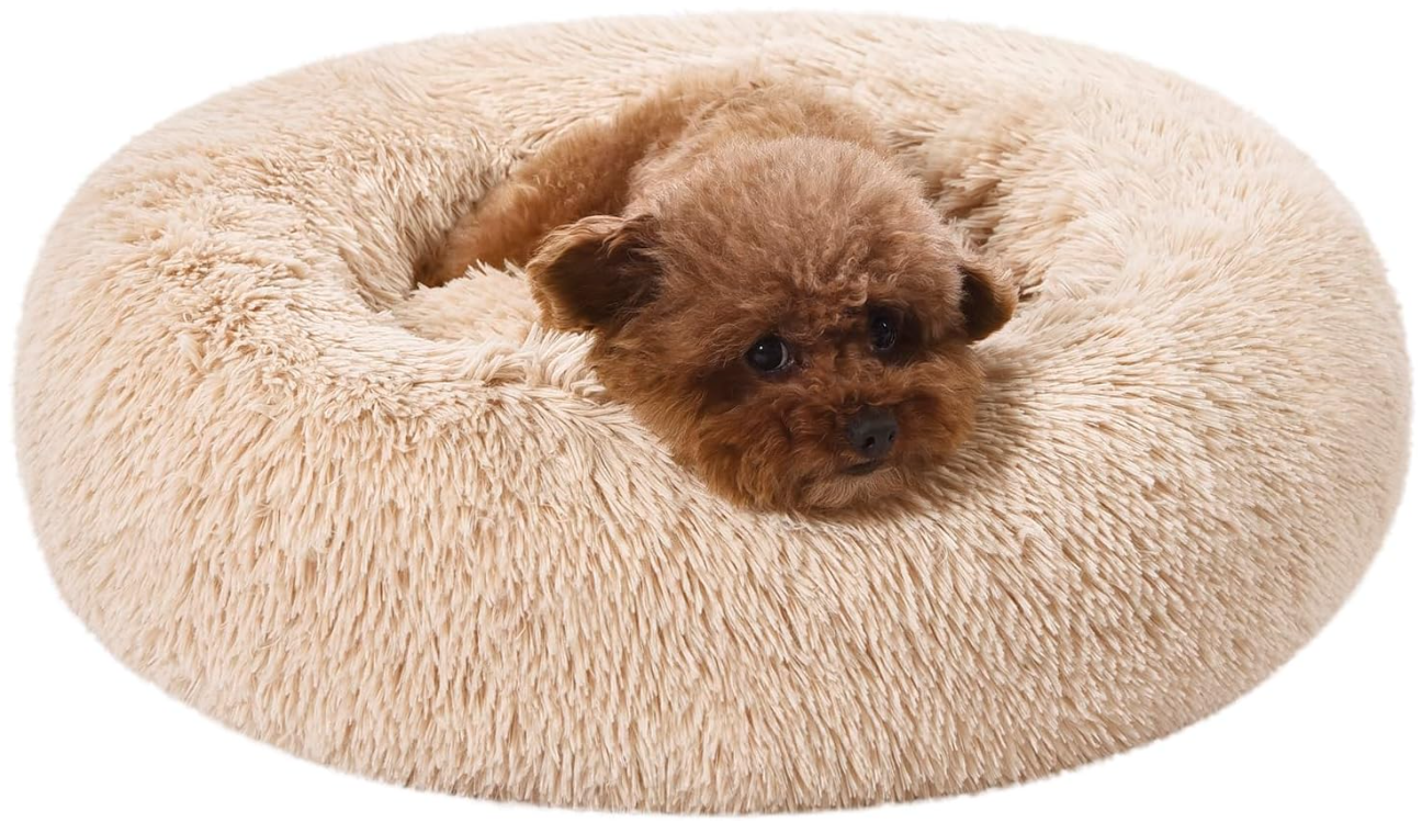 Bnixrq washable donut pet bed